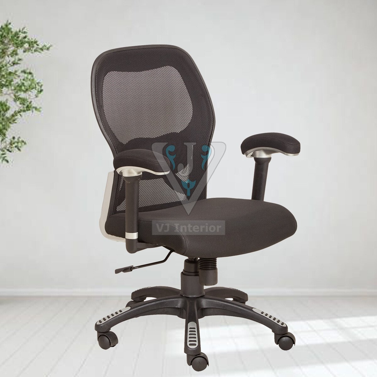 Mesh Office Chair With Stylish Wheelbase In India VJ Interior
